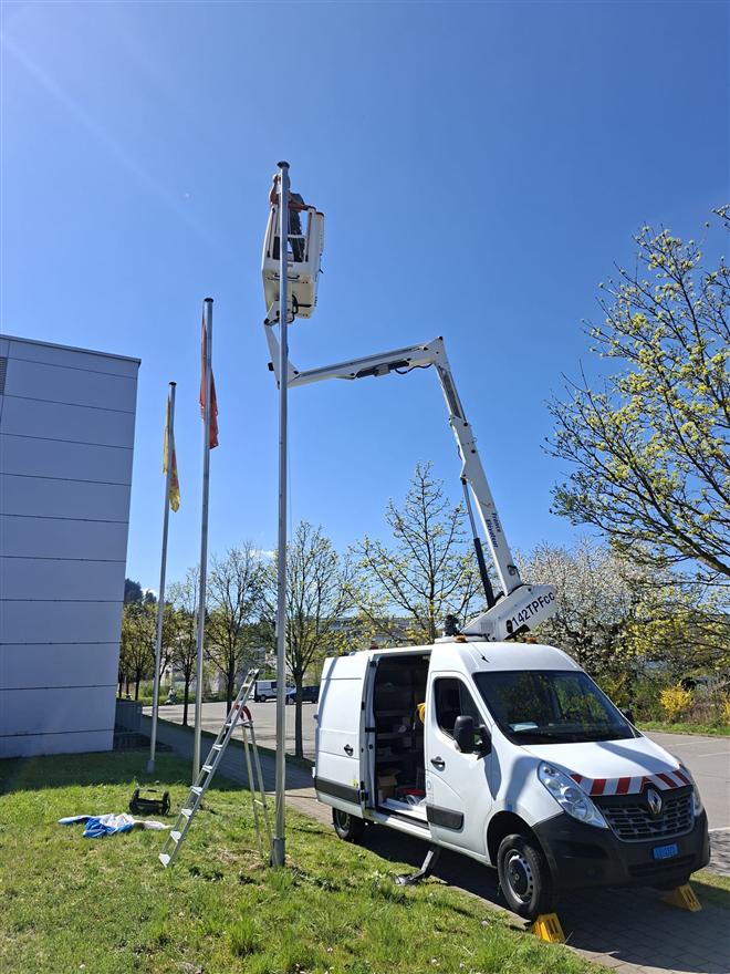 Mast service on site