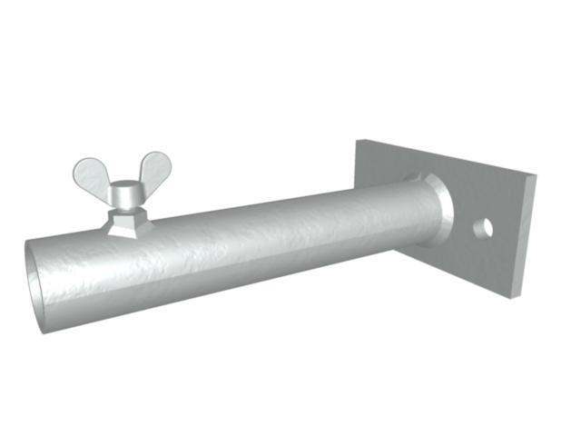 Fixation murale 28 mm, 90° pour 1 hampe