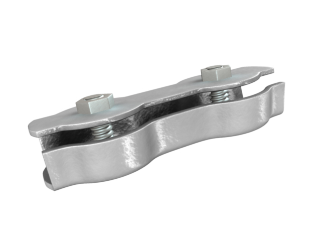 Rope connector clamp steel cable Inox, duplex