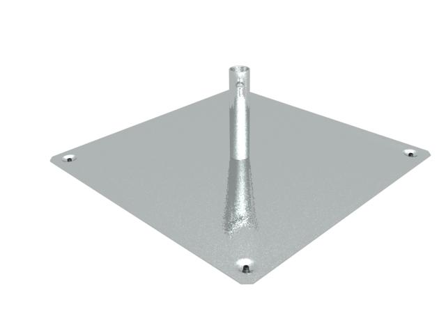 Platine de sol carrée pour Ø 45 mm