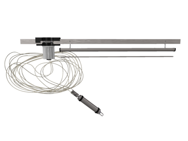 Hoistable swivel arm with plastic swivel head