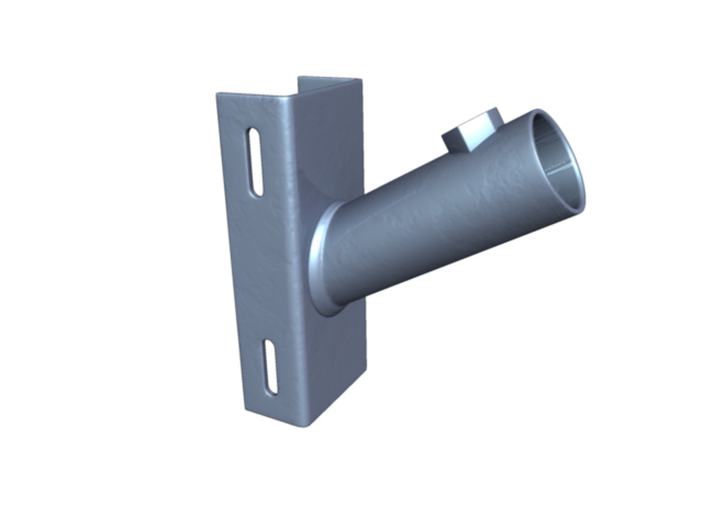 Lamp post bracket with swivel arm 28 mm, 30°