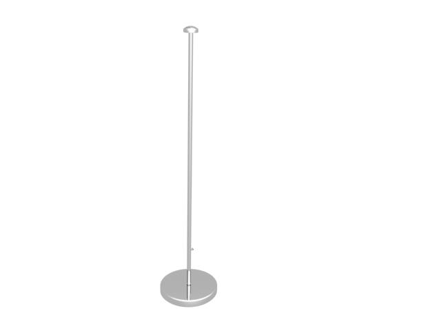 Support de drapeau de table chromé avec socle chromé