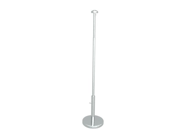Chrome telescopic table stand with chrome base