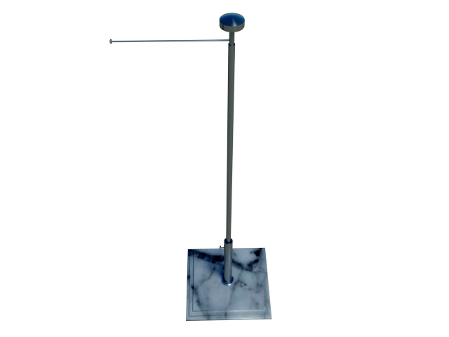 Potence pour support de table télescopique chromé avec socle en marbre blanc