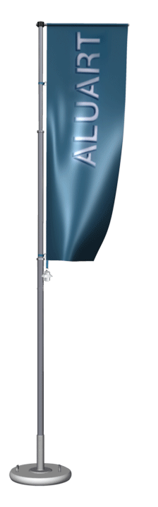 Pennone telescopico Standard con braccio