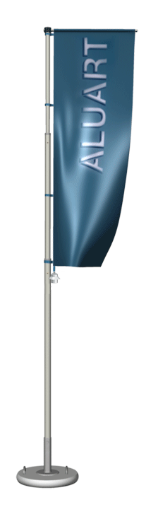 Telescopic swivel-arm flagpole Clic-Clac