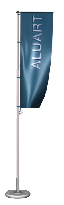 Pennone mobile con braccio